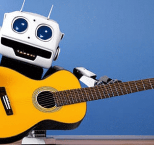 A robot AI is a guitarist - CREATIVE GUITAR PROMPTS for songwriting composition and improvisation