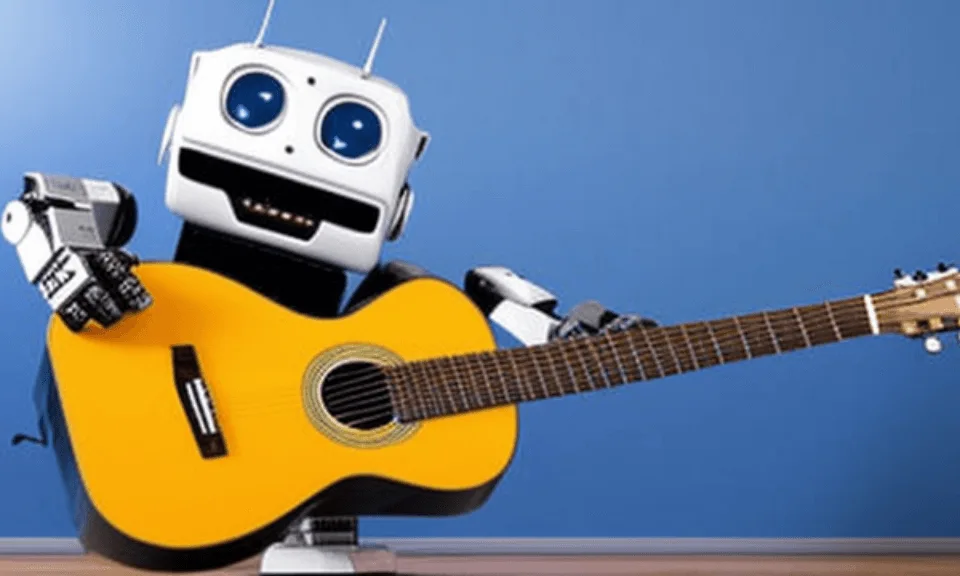 A robot AI is a guitarist - CREATIVE GUITAR PROMPTS for songwriting composition and improvisation