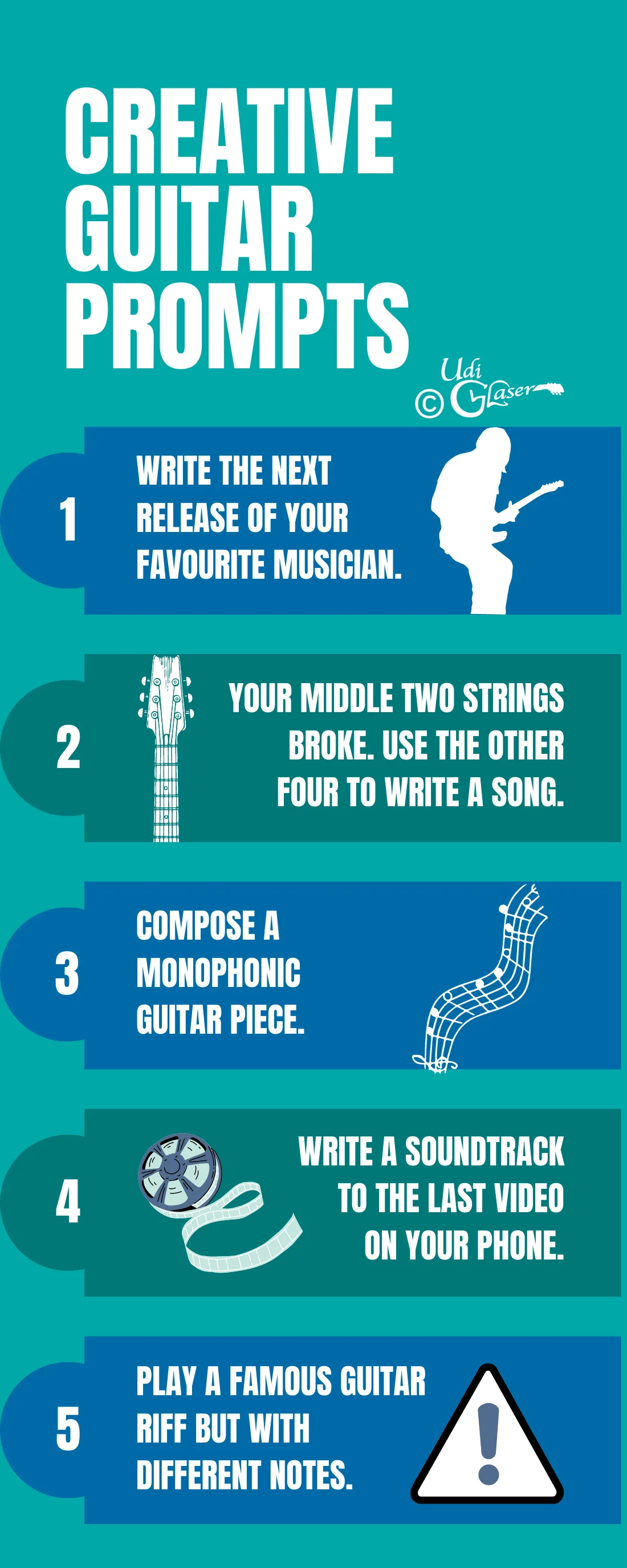 CREATIVE GUITAR PROMPTS for songwriting composition and improvisation